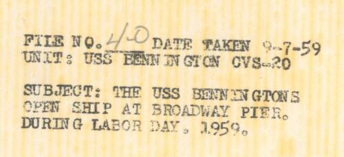 LABOR DAY SEPTEMBER 7, 1959 - SAN DIEGO - BROADWAY PIER