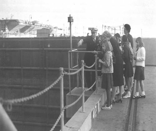  Girl Scouts Visit USS Bennington in drydock - 1966