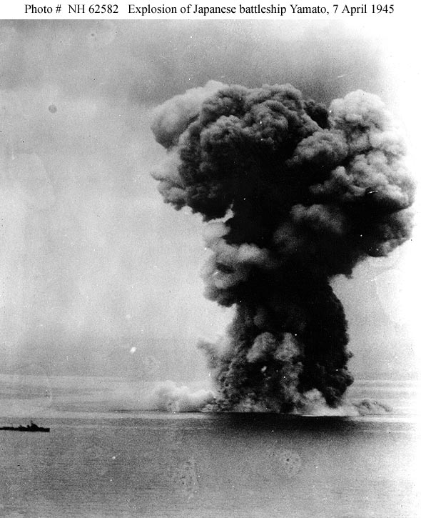 BENNINGTON Shares in Sinking of Japan's Super Battleship YAMATO 