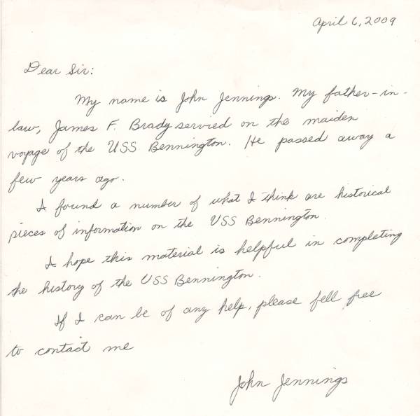 John Jennings - Son-in-law Letter
