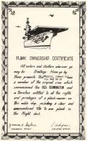 Plank Owner Certificate
