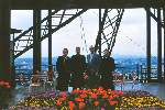 JEP_and_3_unknown_men_at_Eiffel_Tower_1953