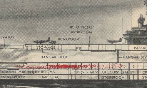 USS BENNINGTON ON FIRE