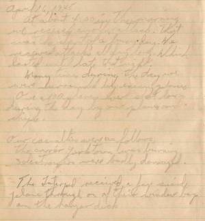  James F Brady WWII Log Book 16 Apr 1945 