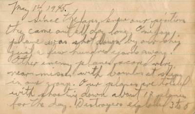  James F Brady WWII Log Book 18 Mar 1945 