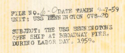LABOR DAY SEPTEMBER 7, 1959 - SAN DIEGO - BROADWAY PIER