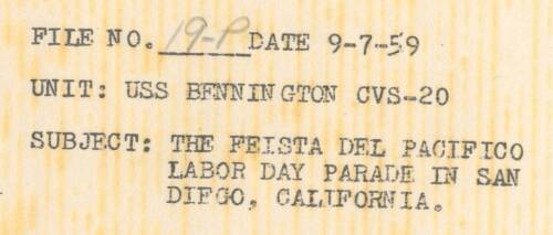 LABOR DAY SEPTEMBER 7, 1959 - SAN DIEGO - BROADWAY PIER