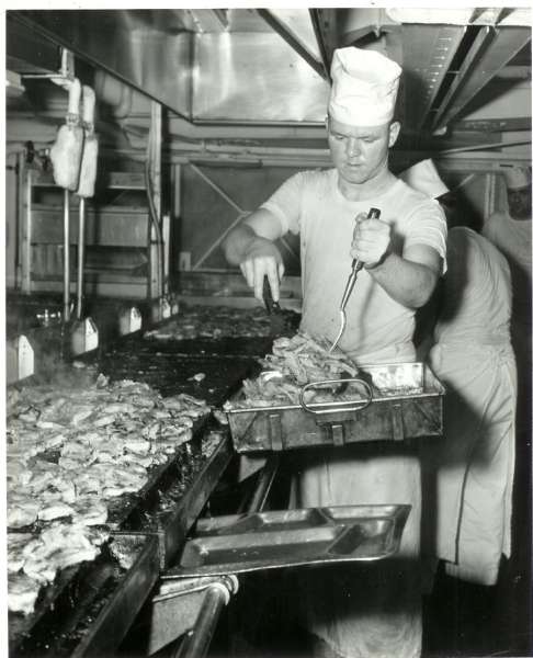 George Briggs cooking pork chops 1-16-58