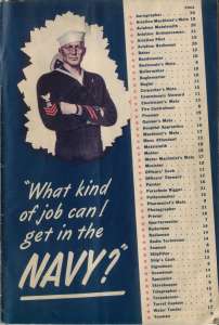 WAR YEARS NAVY JOBS