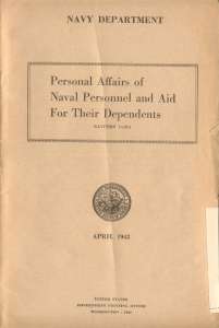 WAR YEARS Personal Affairs