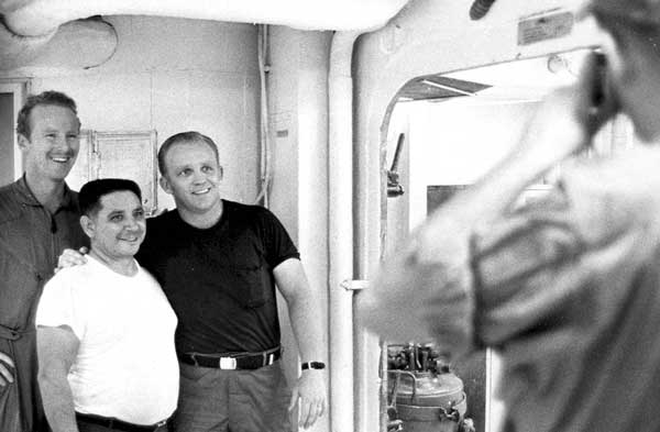 Gary Crosby and Bob Dornan visit Bennington Crewmen