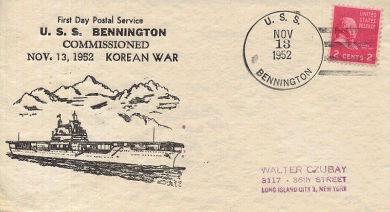 Recommisioning Post Card - USS Bennington - November 13, 1952