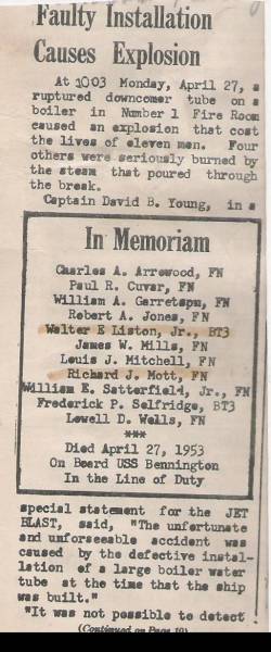 Jet Blast May 11, 1953 artical
